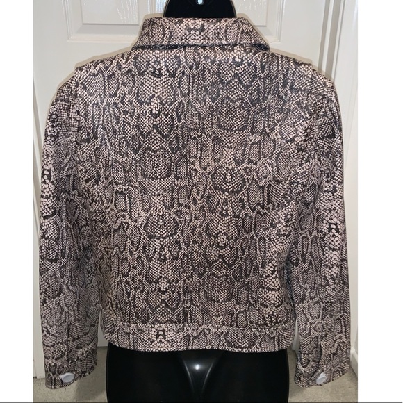 Joie snakeskin Abraham leather jacket- gravel -NWT‼️ BLACK FRIDAY SALE‼️ - Picture 2 of 16